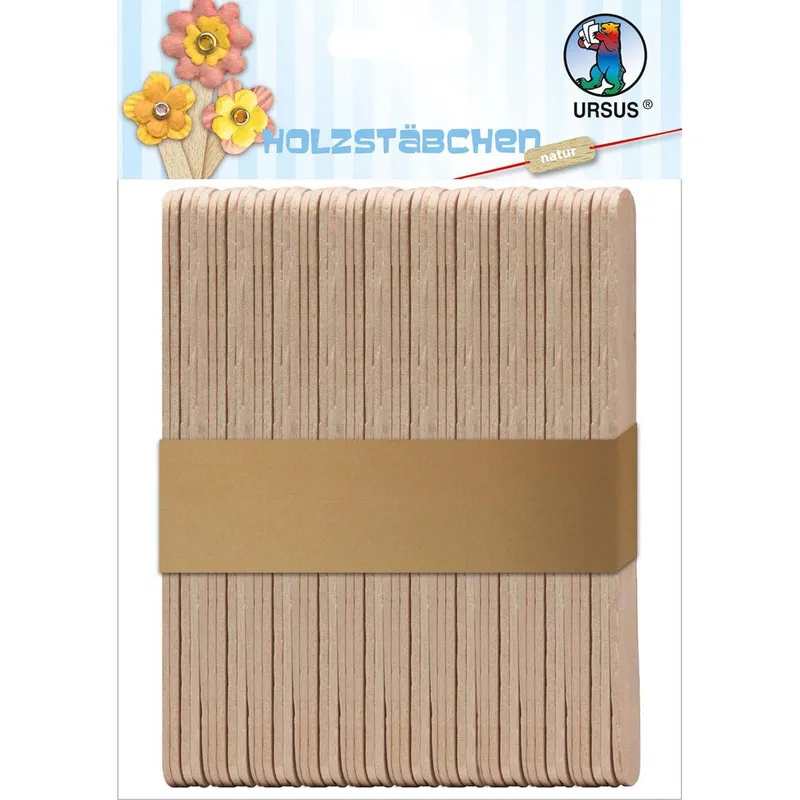 Holzstäbchen, 50 Stk.