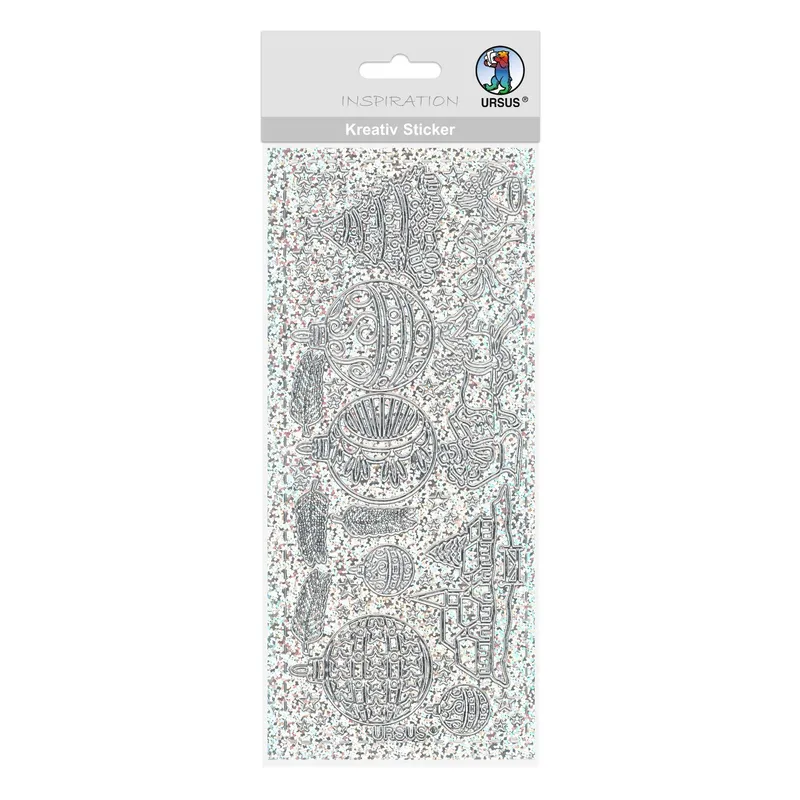 Hologramm Sticker "Weihnachten 2" silber