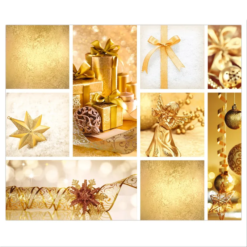 Motiv-Fotokarton 49,5 x 68 cm "Weihnachten" gold