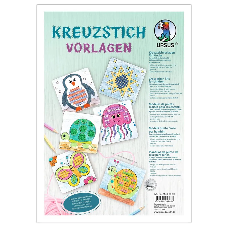Kreuzstichvorlagen für Kinder