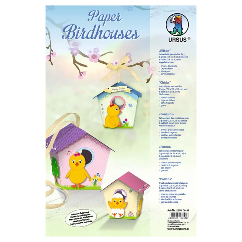 Vogelhaus Bastelset "Paper Birdhouses"