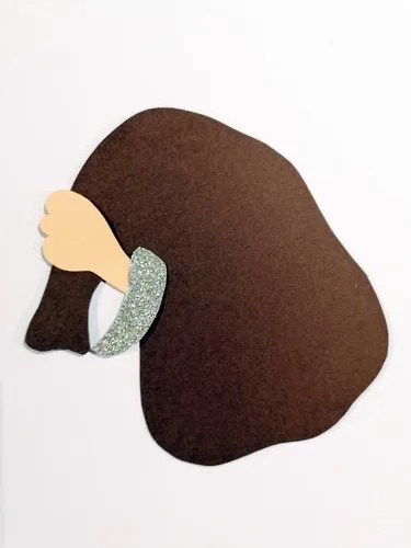 Die Hand vom Nikolaus wir an den Sack geklebt