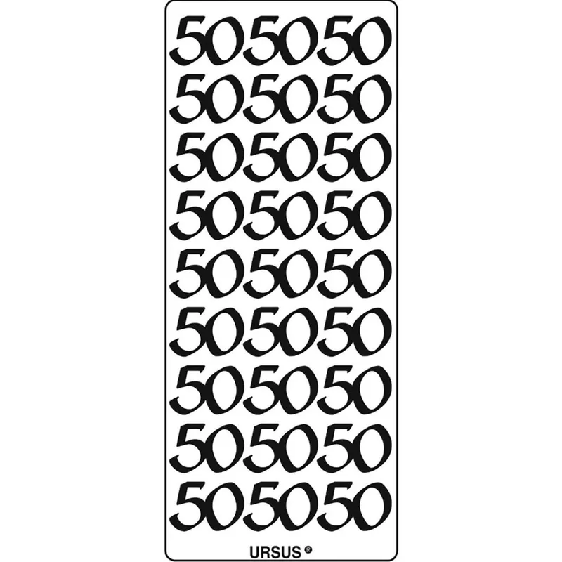 Kreativ Sticker "50" gold