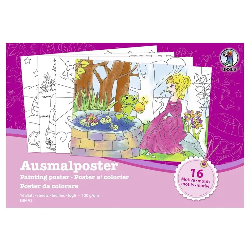 Ausmal-Poster "Mädchen" 120 g/qm