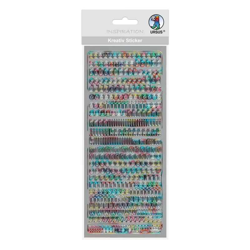 Kreativ Sticker "Buchstaben klein 1" multicolor