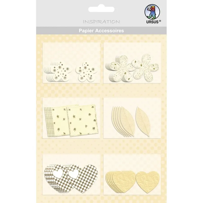Papier Accessoires "gelbe Herzen"