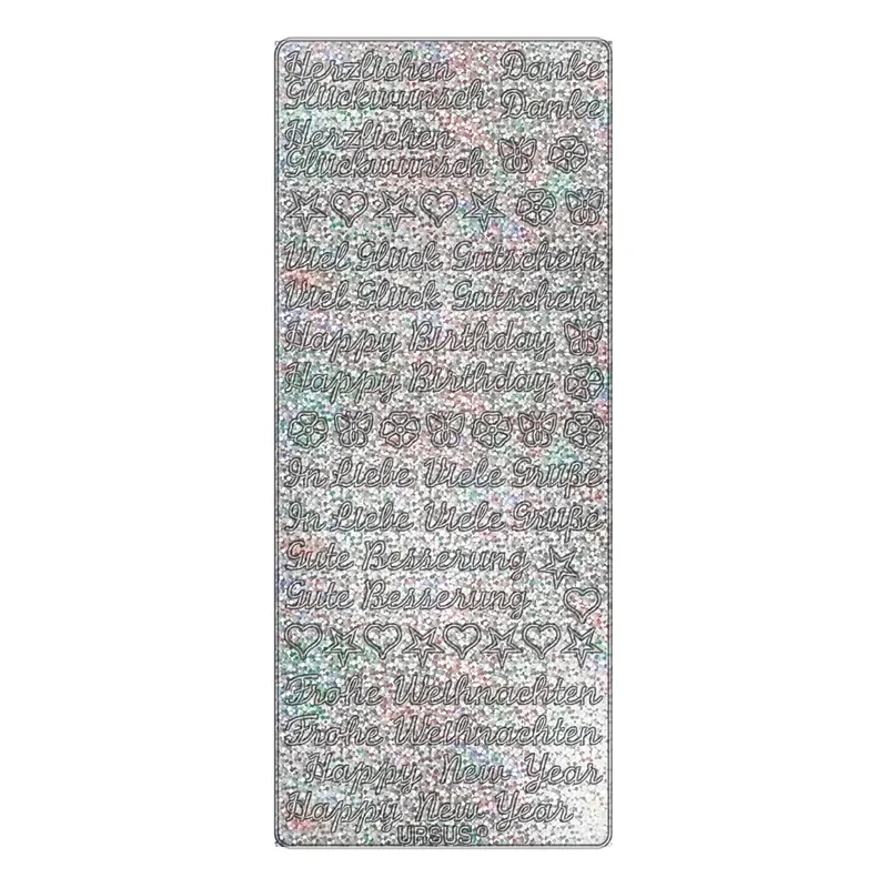 Hologramm Kreativ Sticker - 5 Stück silber