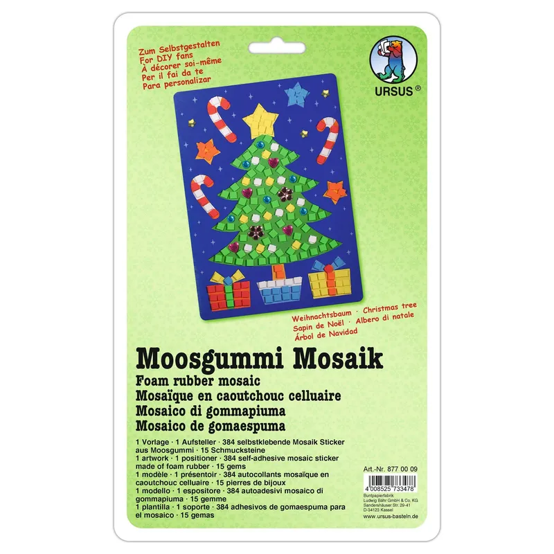 Moosgummi Mosaik "Weihnachtsbaum"