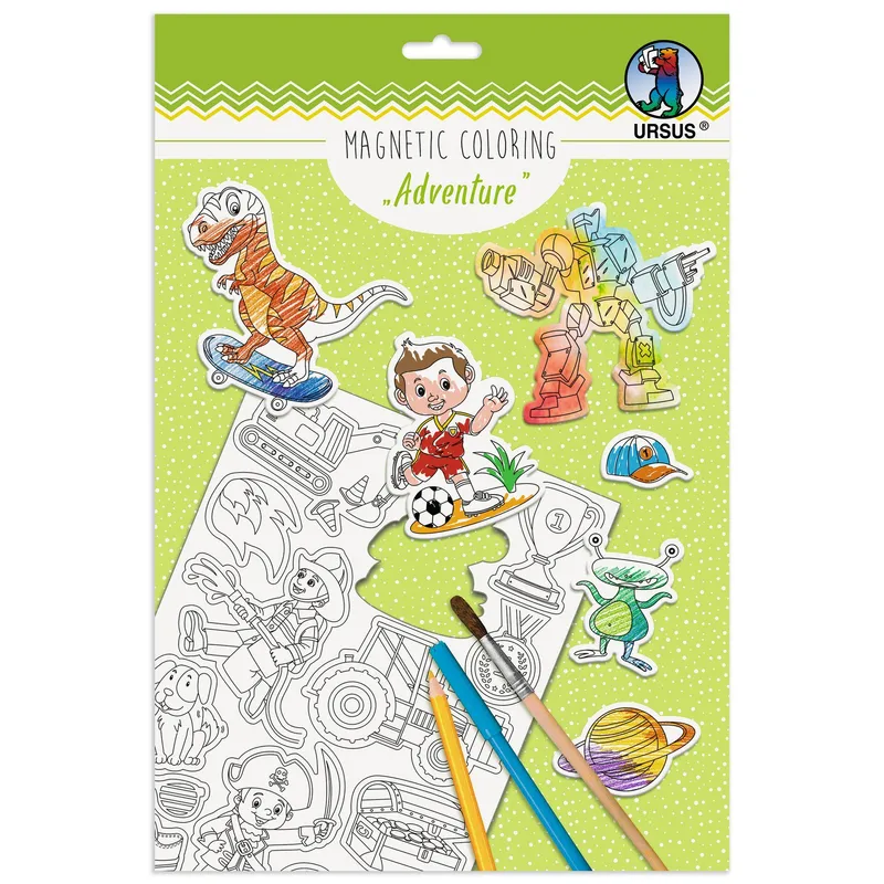 Magnetic Coloring „Adventure“, 30 verschiedene Stanzmotive