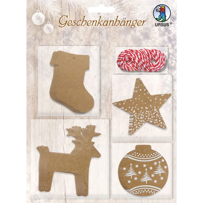 Geschenkanhänger Set 1 mit 4 Motiven