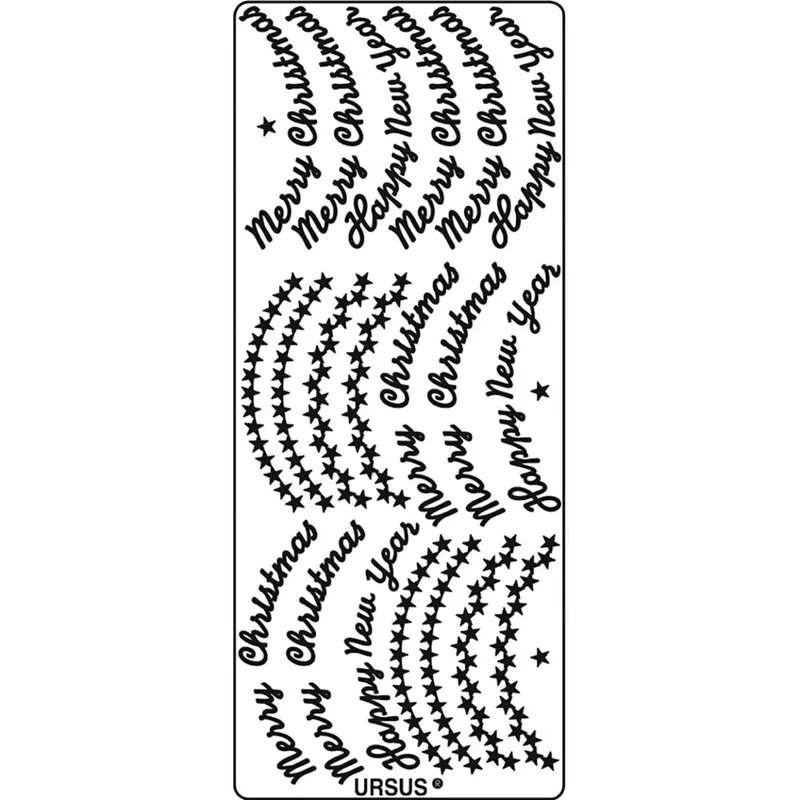 Kreativ Sticker "Merry Christmas" silber