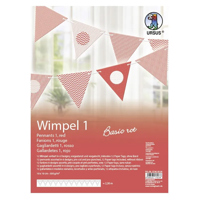 Wimpel 1, verschiedene Farben