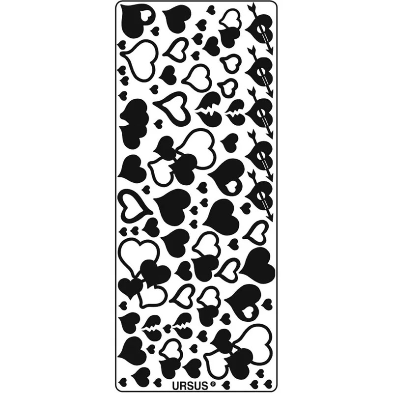 Kreativ Sticker "Herzen" silber