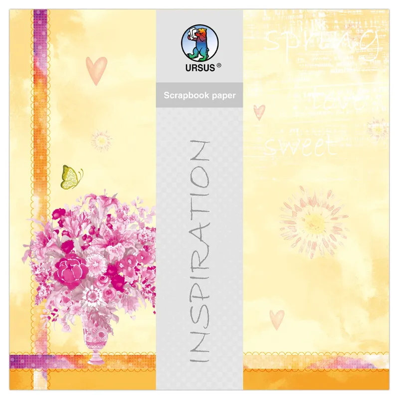 Scrapbooking Papier "Frühling" - 5 Blatt