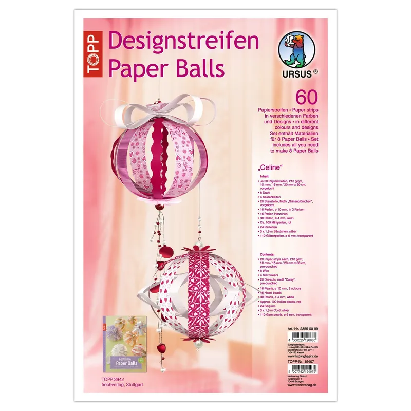 Designstreifen Paper Balls "Celine"