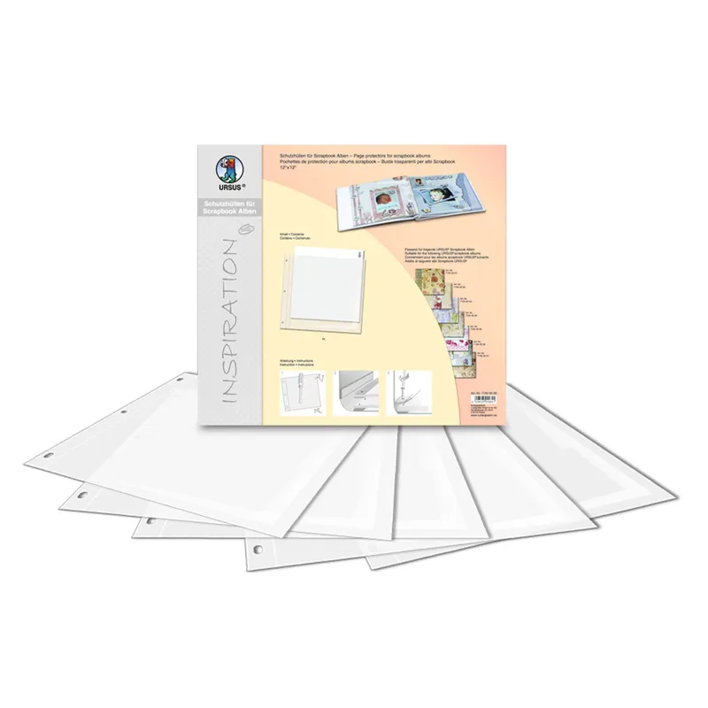 Schutzhüllen für Scrapbooking Alben - 5 Hüllen