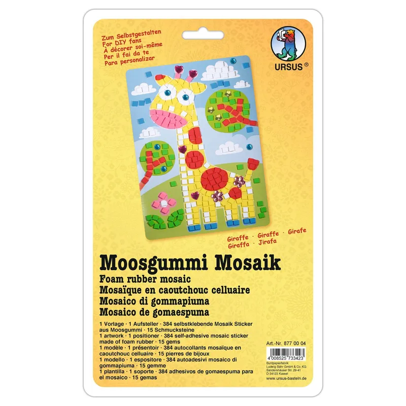 Moosgummi Mosaik "Giraffe"
