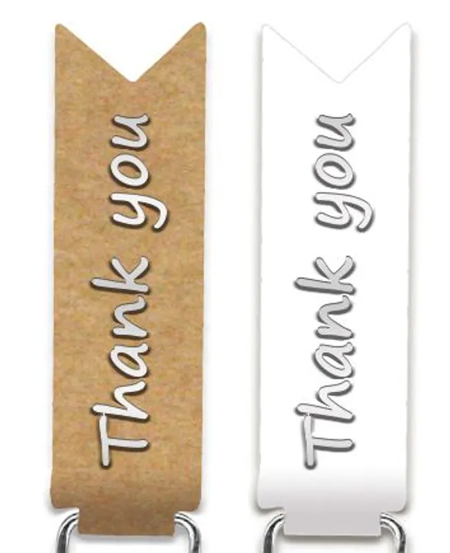 Paper Clips "Thank you" silber