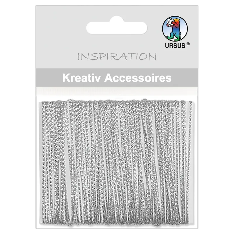 Kreativ Accessoires "Mini Pack" Kordel silber metallic