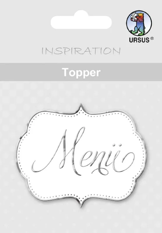 Topper "Menü" weiß/silber - Motiv 10