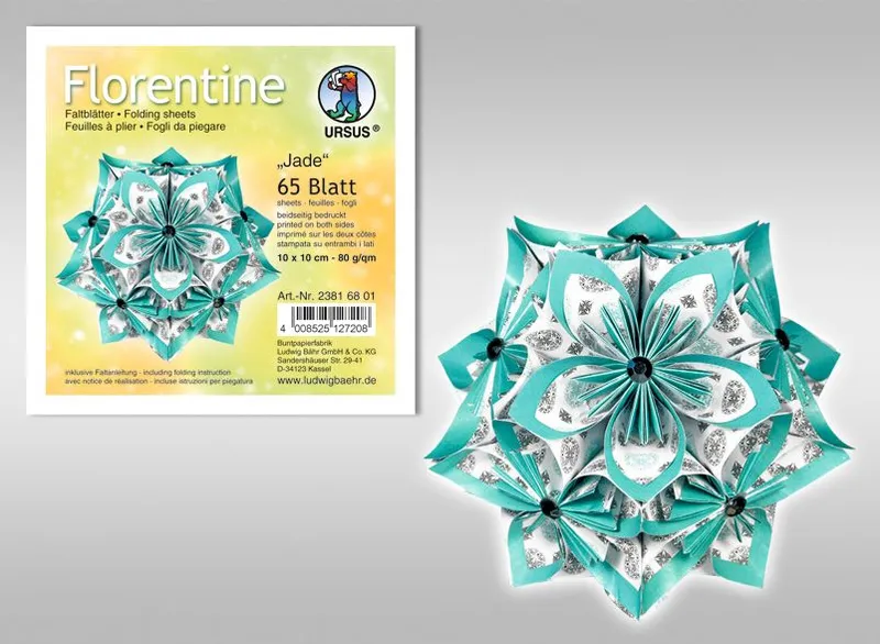 Faltblätter Florentine "Jade"