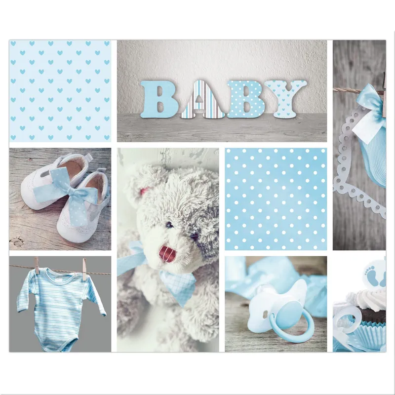 Fotokarton "Baby Anton" 49,5 x 68 cm - 10 Bogen sortiert