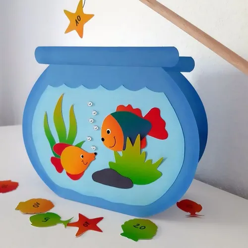 Das fertige Aquarium in der Vorderansicht.