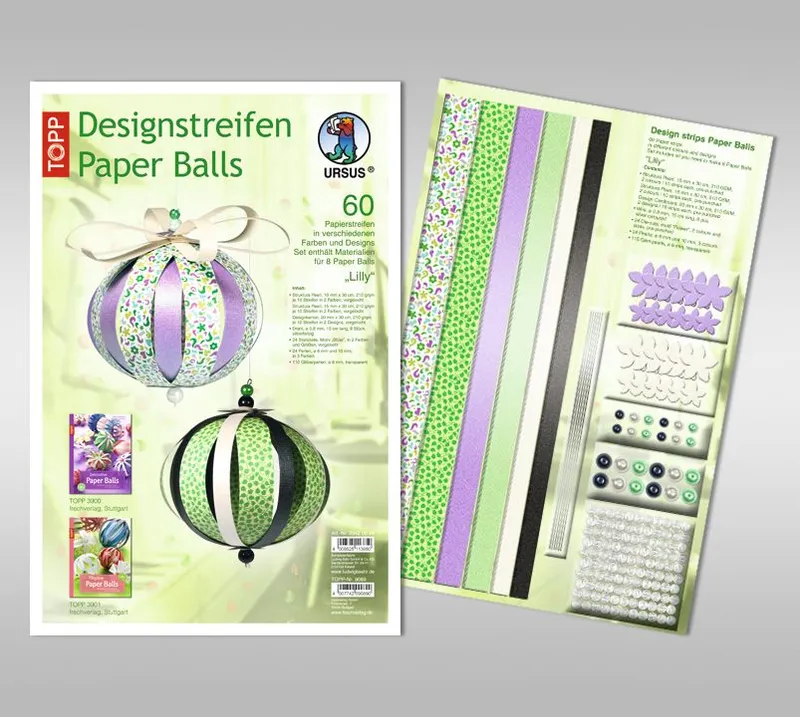 Designstreifen Paper Balls "Lilly"