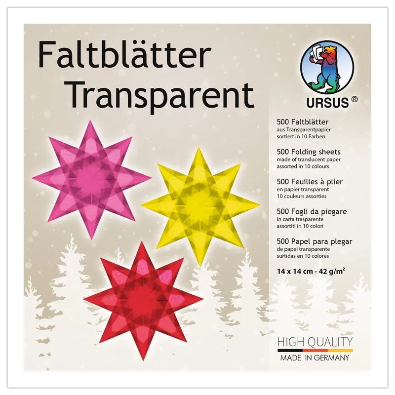Transparentpapier-Faltblätter 42 g/qm