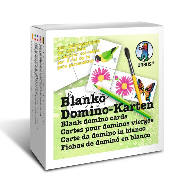 Blanko-Domino-Karten 4,5 x 9 cm - 60 Teile