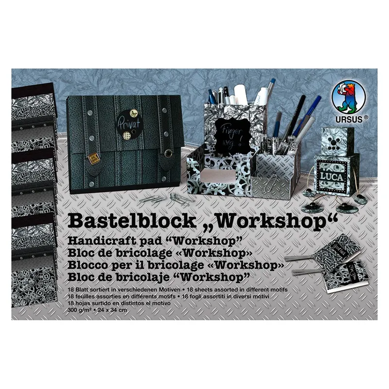 Bastelblock "Workshop" 24 x 34 cm - 18 Blatt