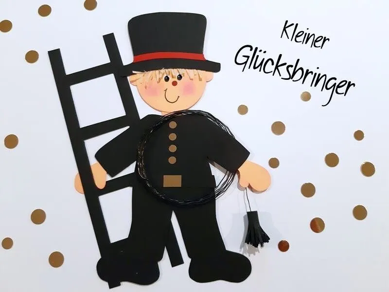 Schornsteinfeger aus Bastelpapier