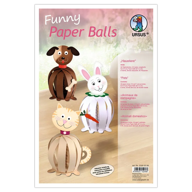 Funny Paper Balls "Haustiere"