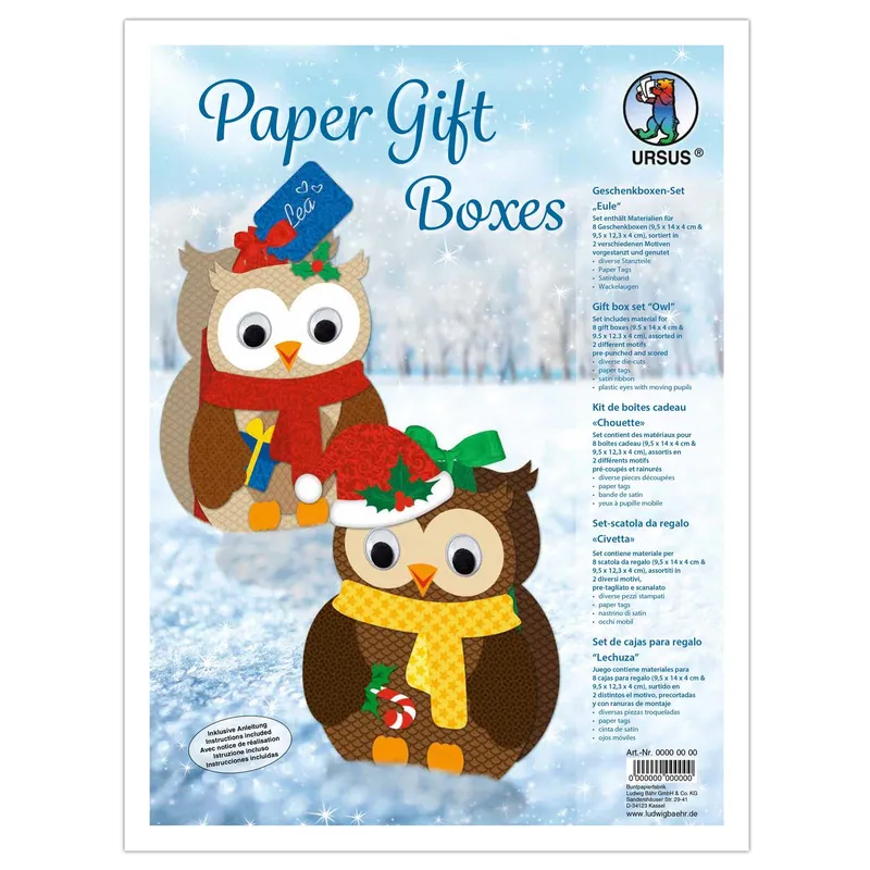 Paper Gift Boxes "Eulen"