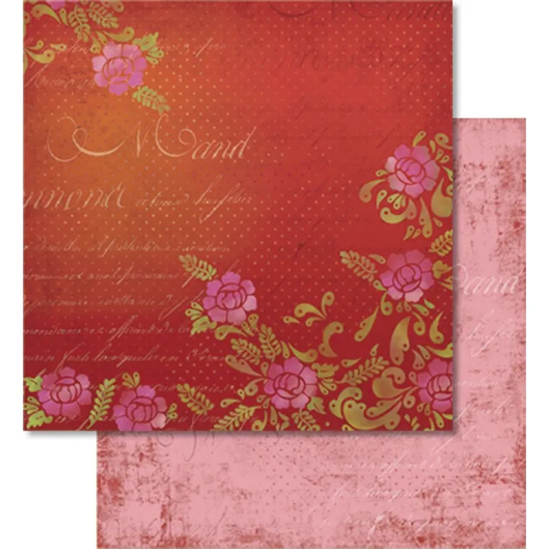 Scrapbooking Papier "Farbenrausch & Harlekin" - 5 Blatt