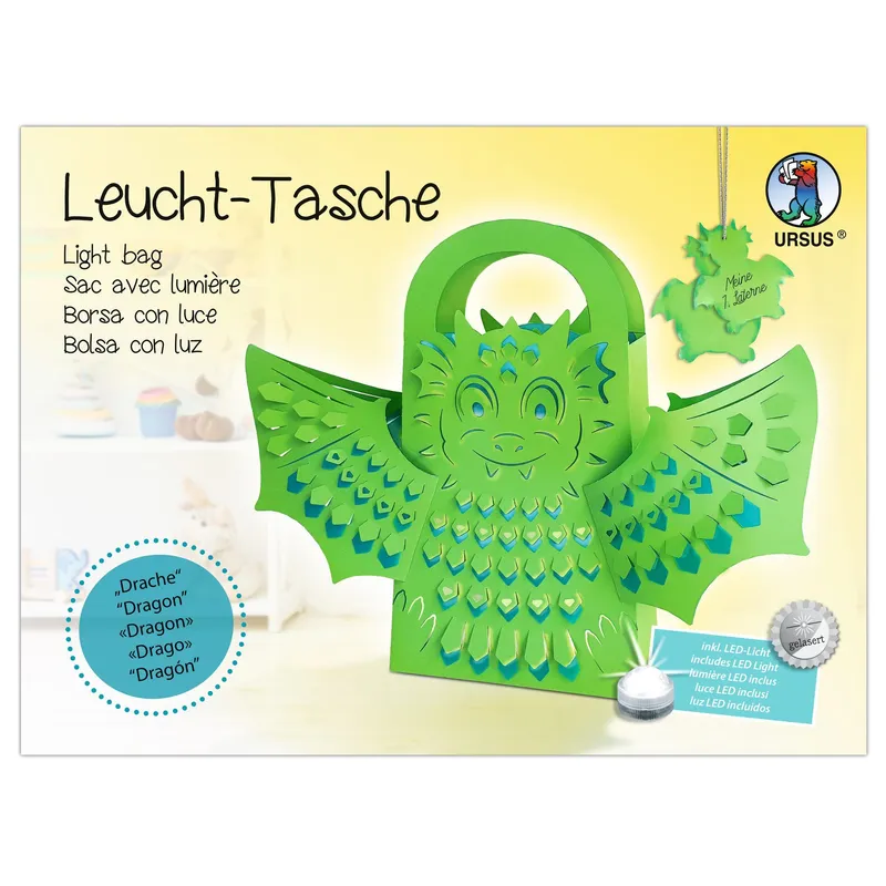 Leuchttasche Drache - Bastelset