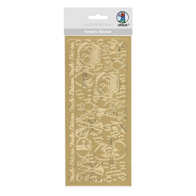 Kreativ Sticker "Frohe Ostern" gold
