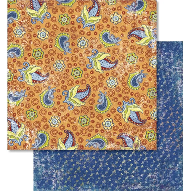 Scrapbooking Papier "Paradiso orange" - 5 Blatt