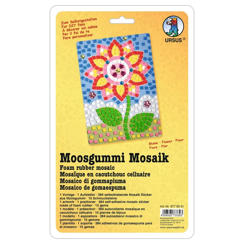 Moosgummi Mosaik "Blume"