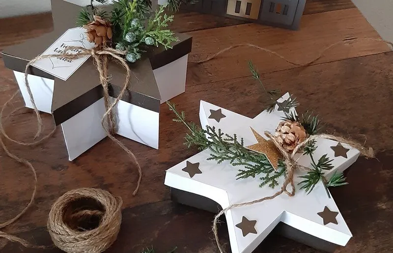 Geschenkschachtel in Sternform — Buntpapierwelt