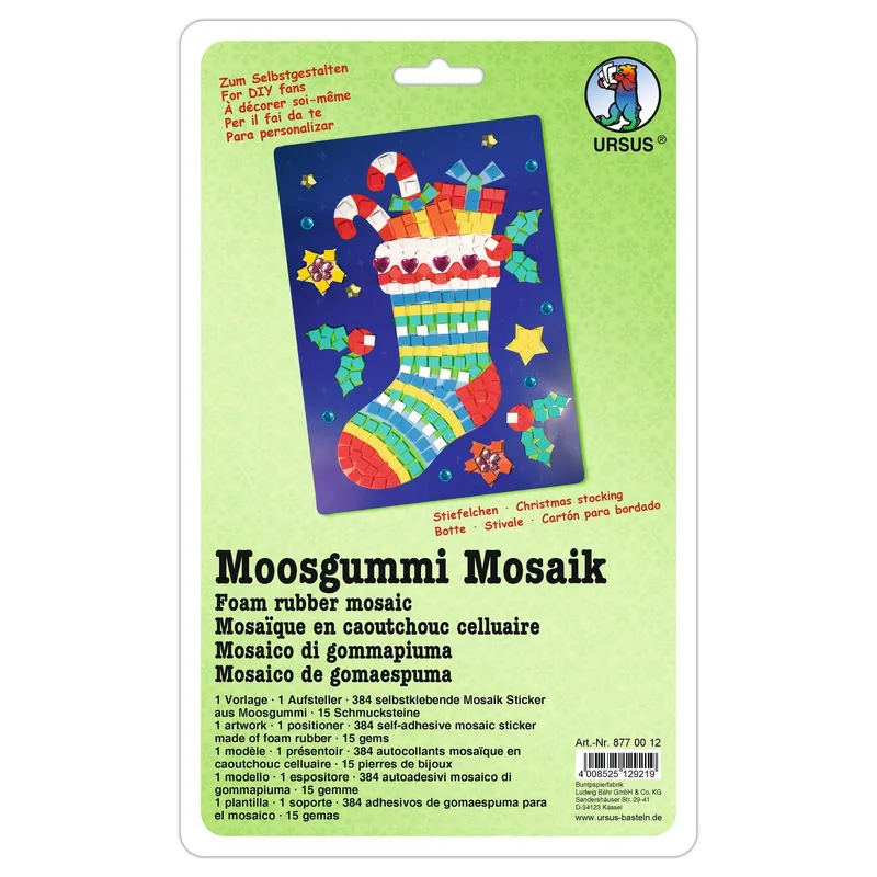 Moosgummi Mosaik "Stiefelchen"
