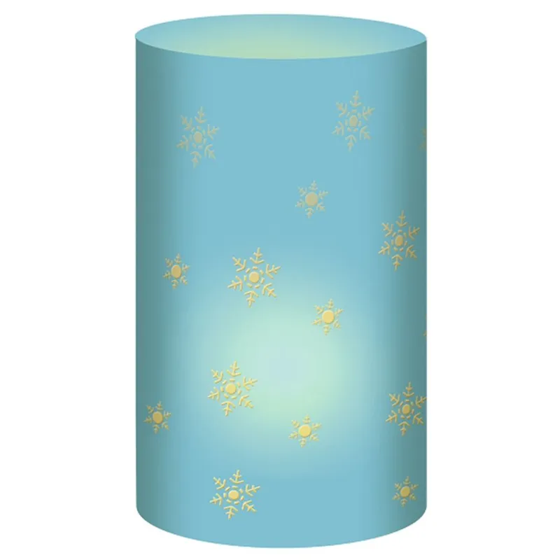 Silhouetten-Tischlichter "Filigrano" Schneeflocken petrol - Motiv 42