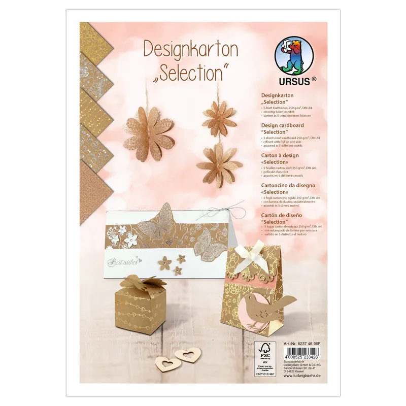 Kraftkarton Selection DIN 4 - 5 Blatt sortiert