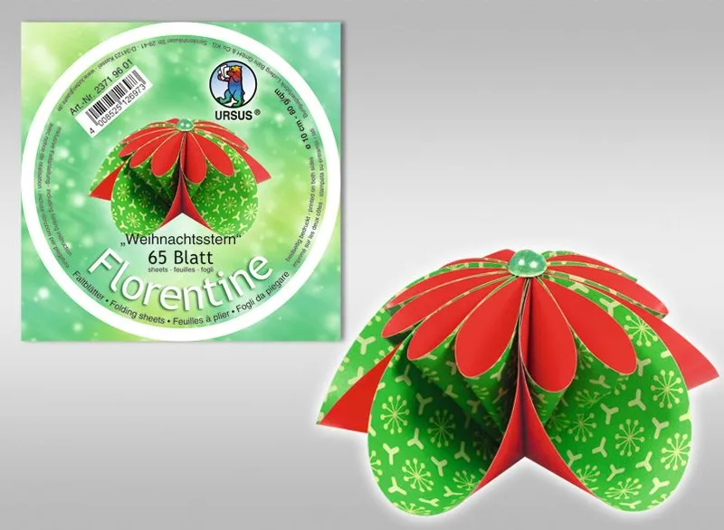 Faltblätter Florentine "Weihnachtsstern" ø 10 cm