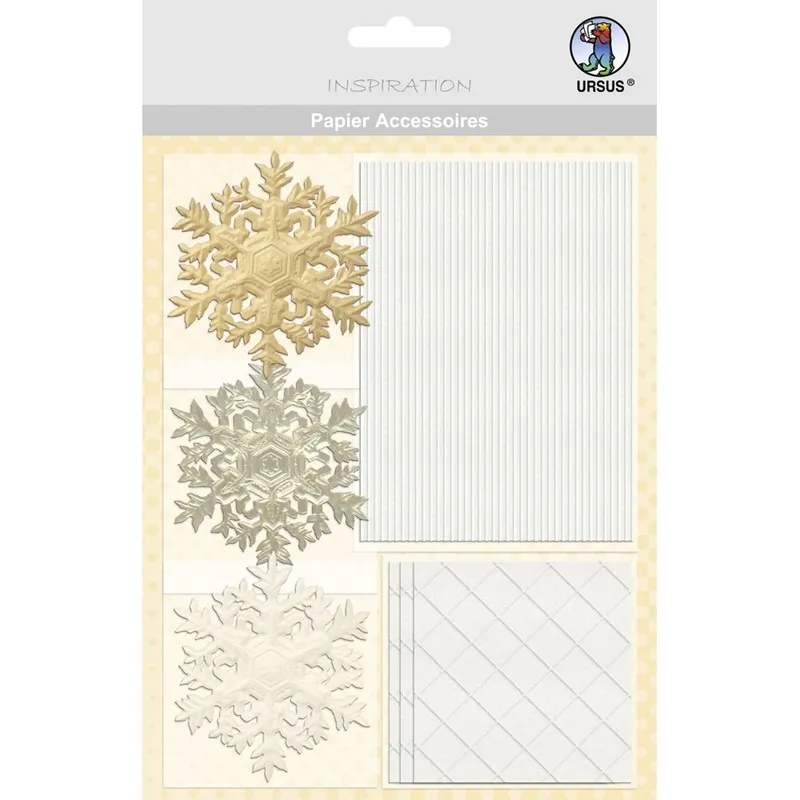 Papier Accessoires "Eiskristalle" gold