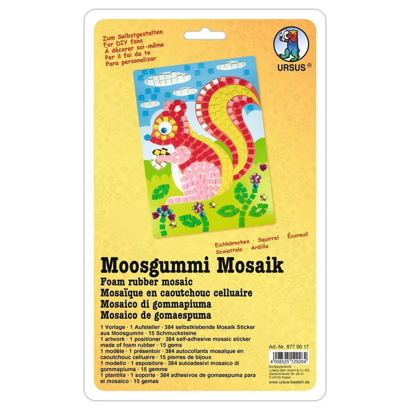 Moosgummi Mosaik "Eichhörnchen"