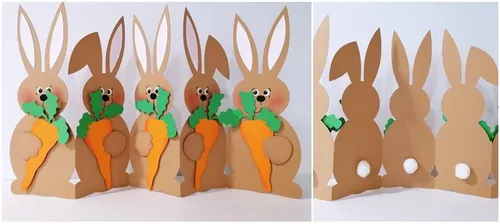 Osterhasen-Leporello-vorder- und rückansicht