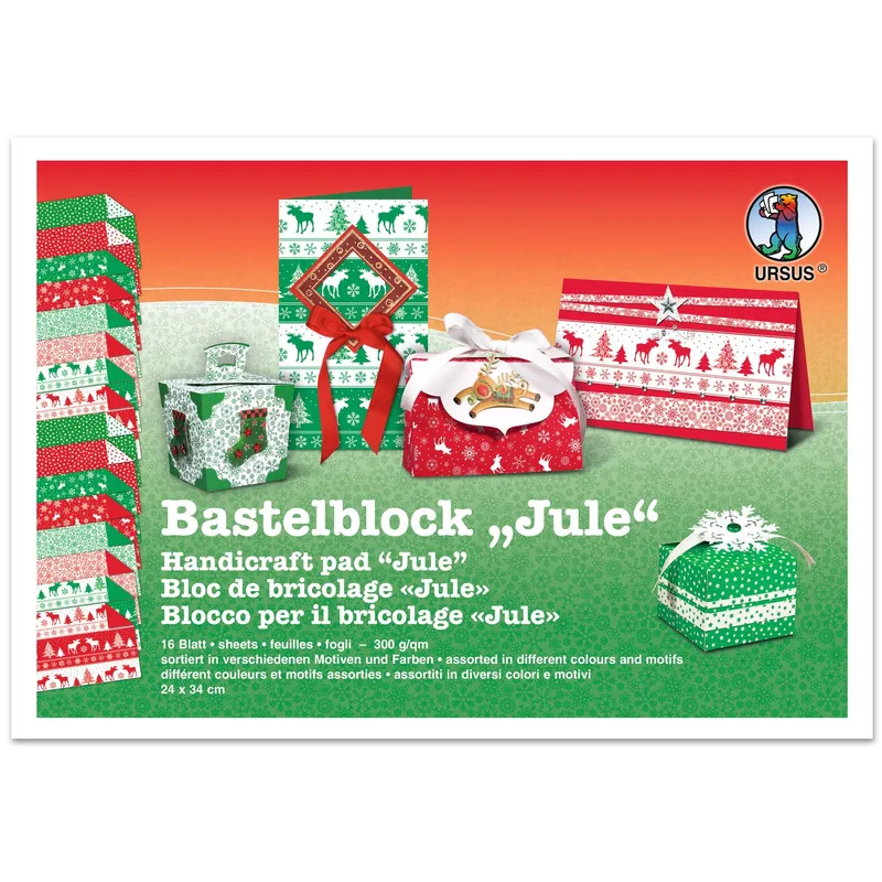 Bastelblock "Jule" 24 x 34 cm - 16 Blatt