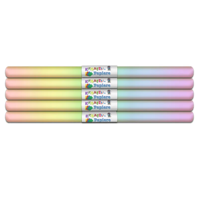 Transparentpapier Regenbogen „pastell“ 115 g/m², 50 x 61 cm, gerollt, mit Banderole
