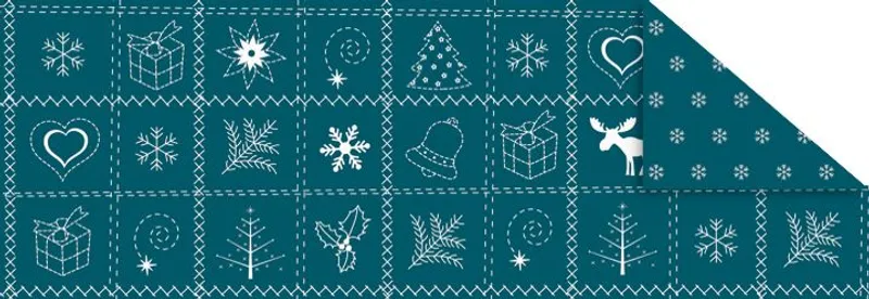 Scrapbooking Papier "Country Christmas" petrol - 25 Blatt